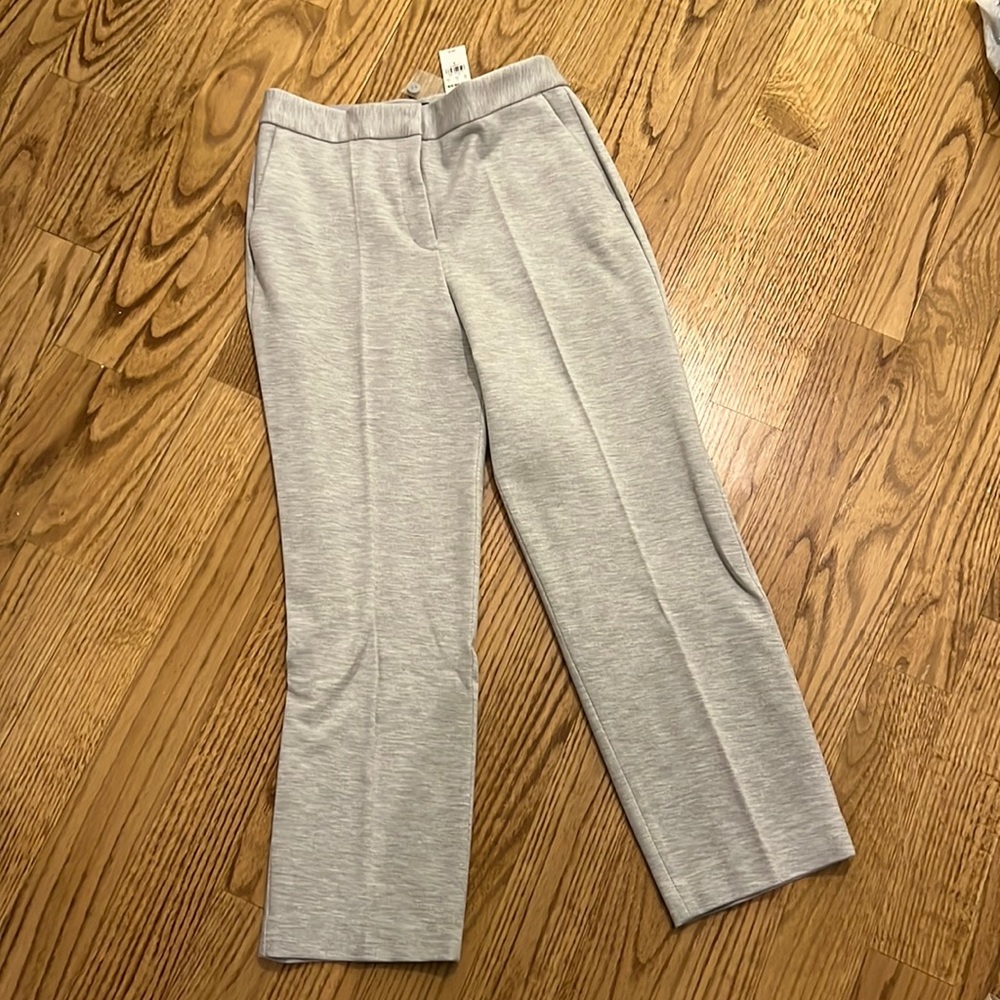 Express Straight Ankle High Rise Gray Pants, size Sm